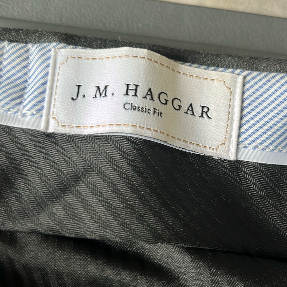 J.M. Haggar 38/32 Classic Fit Black Dress Pant